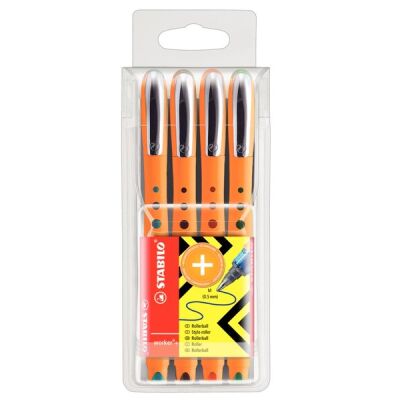 Stabilo worker 4er Etui 0,5mm Rollerball