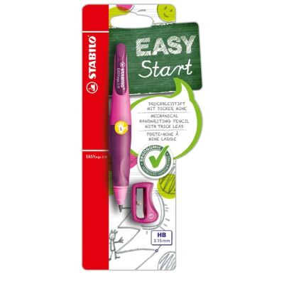 Stabilo EASYergo Duckbleistift 3.15 + Spitzer, Linkshänder, pink/lila