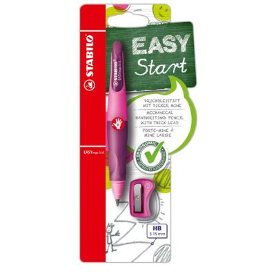 Stabilo EASYergo Duckbleistift 3.15 + Spitzer, Rechtshänder, pink/lila