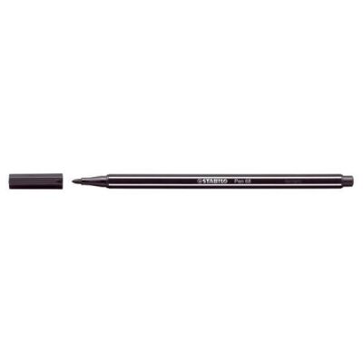 Fasermaler Pen 68 schwarz, Kappe aufsteckbar, Strichstärke: 1,4 mm, Tinte auf Wasserbasis, geruchsneutral