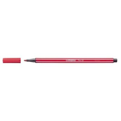 Fasermaler Pen 68 dunkelrot, Kappe aufsteckbar, Strichstärke: 1,4 mm, Tinte auf Wasserbasis, geruchsneutral