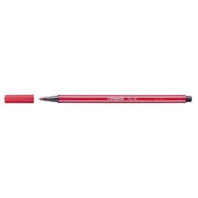 Fasermaler Pen 68 dunkelrot, Kappe aufsteckbar, Strichstärke: 1,4 mm, Tinte auf Wasserbasis, geruchsneutral