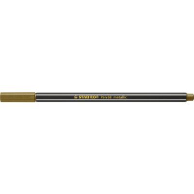 Fasermaler Pen 68 metallic gold, Kappe aufsteckbar, Strichstärke: 1,4 mm, Tinte auf Wasserbasis, geruchsneutral