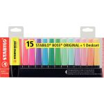 Textmarker Stabilo Boss Original 2-5mm Pastel 15er Etui