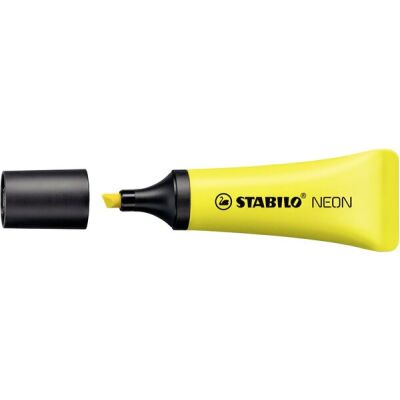 Textmarker Stabilo NEON, gelb, Strichstärke: 2-5mm, im Tubendesign