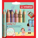 Stabilo woody 3 in 1, Pastellfarben im 6er Etui,...