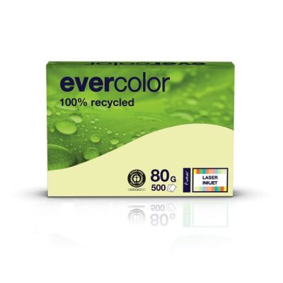 Kopierpapier Evercolor hellgelb, A4 80 g/qm, aus 100 % Altpapier