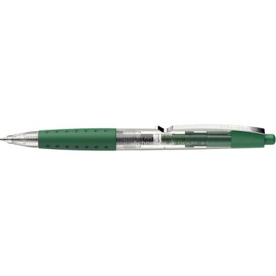 Gel-Kugelschreiber mit Druckmech. und weicher Soft-Grip-Zone,grün