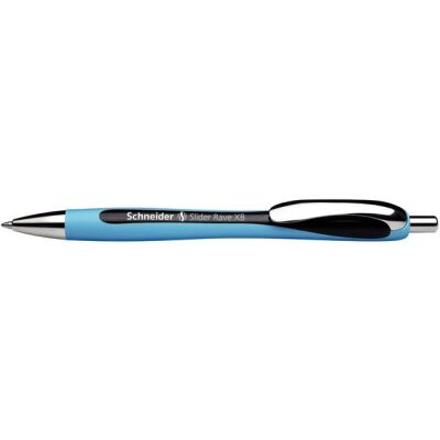 Kugelschreiber Slider Rave XB mit Viscoglide-Technologie, schwarz. Mit Druckmechanik und Großraummine Slider 755