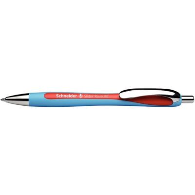 Kugelschreiber Slider Rave XB mit Viscoglide-Technologie, rot. Mit Druckmechanik und Großraummine Slider 755