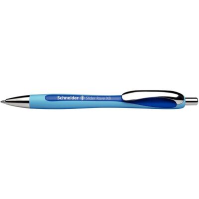 Kugelschreiber Slider Rave XB mit Viscoglide-Technologie, blau. Mit Druckmechanik und Großraummine Slider 755