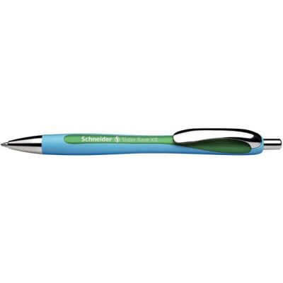 Kugelschreiber Slider Rave XB mit Viscoglide-Technologie, grün. Mit Druckmechanik und Großraummine Slider 755