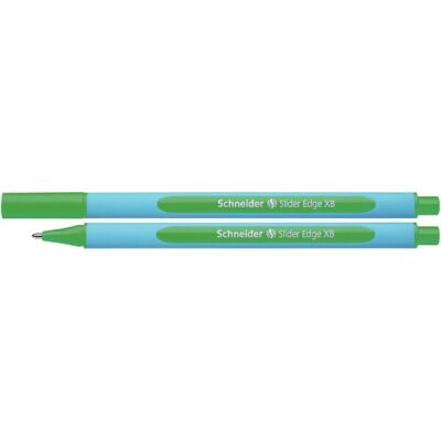 Kugelschreiber Slider Edge XB, grün, Visco Glide, gleitendes schreiben, gummierter Dreikant-Schaft, Edelstahlspitze