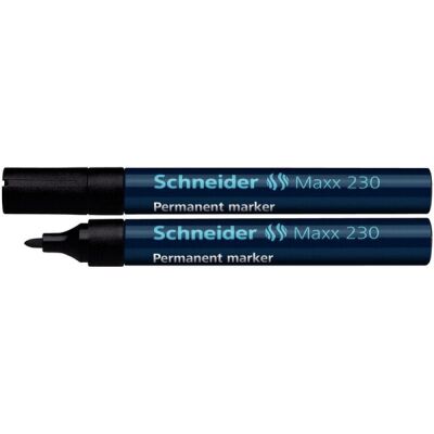 Schneider Permanentmarker 230 Rundspitze 1-3mm, schwarz