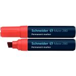 Schneider Permanentmarker 280, mit Keilspitze 4-12mm, rot