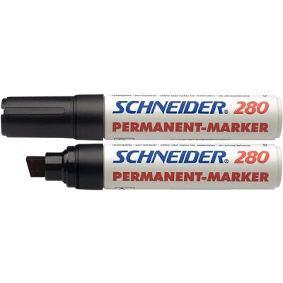 Schneider Permanentmarker 280, mit Keilspitze 4-12mm, schwarz