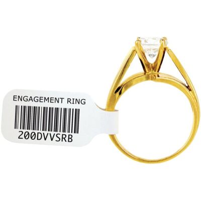 Folienetiketten für Schmuck und Kabel, Maße 11mm x 52mm