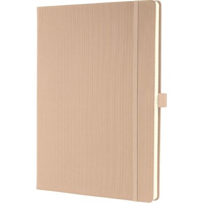 Notizbuch Conceptum, 213 x 295 x 20 mm, 80g, Hardcover, beige, kariert, 194 Seiten, Stiftschlaufe, nummerierte Seiten, Inhaltsverzeichnis, Gummibandverschluss