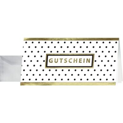 Gutschein-Karten inkl. transparenter Umschläge, Golden Glimmer, Glanzkarton
