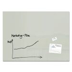 Glas-Whiteboard Artverum 1200 x 900 mm, grau, inkl. zwei...