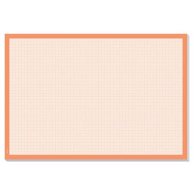 Papier-Schreibunterlage, Graph, millimeterkariert, weiß/orange, 59,5 x 41 cm, 80 g, 30 Blatt