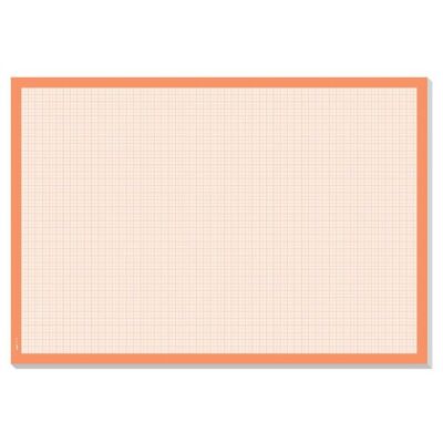 Papier-Schreibunterlage, Graph, millimeterkariert, weiß/orange, 59,5 x 41 cm, 80 g, 30 Blatt