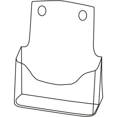 Tischprospekthalter glasklar Acryl 1 Fach DIN A5, frei stehend oder