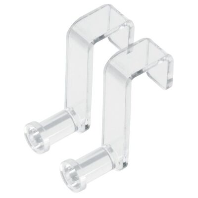 Flipchart-Haken transparent, 2er Pack. Hochwertig, transparent und bruchsicher