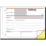 Quittung A6 quer 1.u.2.Bl. bedruckt sd, mit Sicherheitsdruck