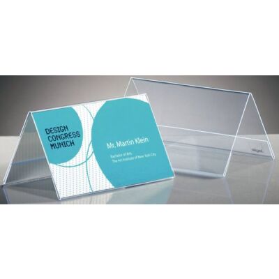 Tischschilder / Hinweisschilder aus 1 mm glasklarem Hartplastik
