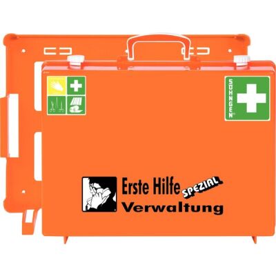 Erste-Hilfe-Koffer SPEZIAL Verwaltung, 400 x 300 x 150 mm, inkl. Wandhalterung