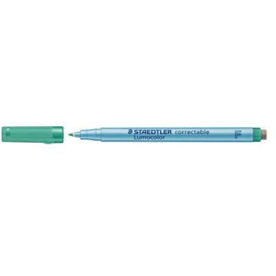 Folienstift Lumocolor correct F grün ca. 0,6mm, wasserlösliche Tinte