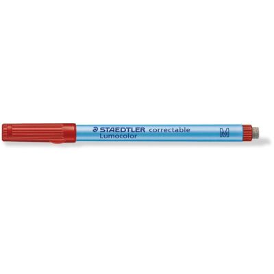 Folienstift Lumocolor correct M rot ca. 1,0mm, wasserlösliche Tinte