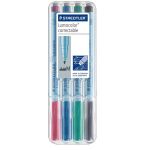 Lumocolor correct Folienstift M 4er Etui, schwarz, blau,...