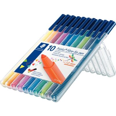 Fasermaler triplus color 323, 10er Etui, sortiert. Srichstärke: