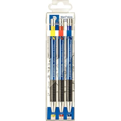 Druckbleistift Marsmicro 775, blau, 3er Etui, 0,3/0,5/0,7 mm