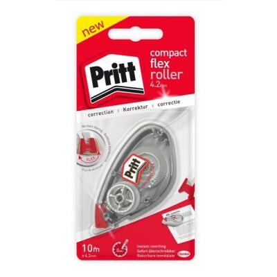 Pritt Korrekturroller Compact 10 m x 4,2 mm, Einweg, Blisterkarte