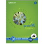 Green Collegeblock, A4, kariert, 80 Blatt, 90 g/qm,...