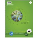 Green Collegeblock, A4, kariert, 80 Blatt, 70g/qm, LIN 22