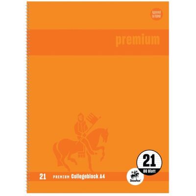 Collegeblock, A4, liniert, 80 Blatt, orange, 90 g/qm, LIN.21