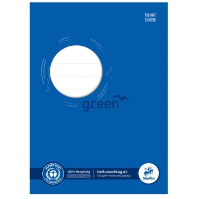 Heftschoner, DIN A5, Recycling Papier 150 g/qm, blau