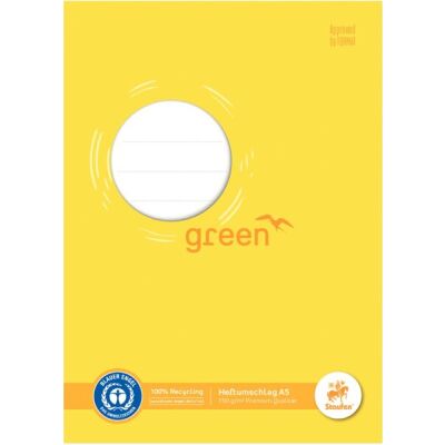 Heftschoner, DIN A5, Recycling Papier 150 g/qm, gelb