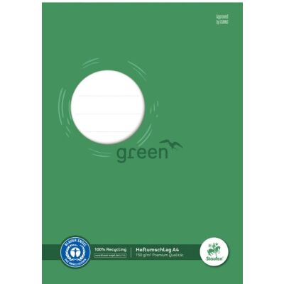 Heftschoner, DIN A4, Recycling Papier 150 g/qm, grün