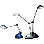 Arbeitsplatzleuchte LED Space, silber satiniert,...