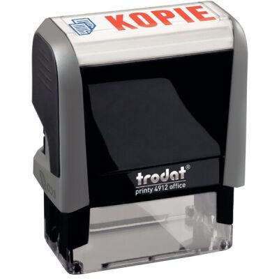 Stempel Printy Motiv/Text KOPIE Abdruck: blau/rot 46x17mm