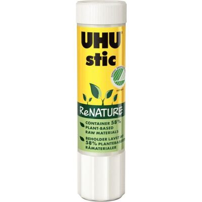 Klebestift UHU stic ReNATURE 8,2g. Klebt: Papier, Pappe, Styropor