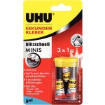UHU Sekundenkleber blitzschnell mini 3 x 1 g