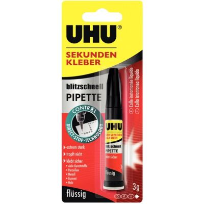 UHU Sekundenkleber 3g blitzschnell in der einzigartigen Pipette