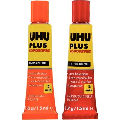 Plus Sofortfest UHU Tube Binder u. Tube Härter Hängekunststoffbox 35g