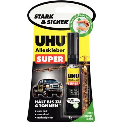 Alleskleber UHU Super Strong & Safe Tube Infokarte 7g